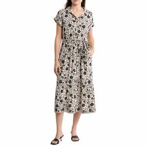 Lucky Brand Floral Print Button-Front Maxi Dress — Size XL